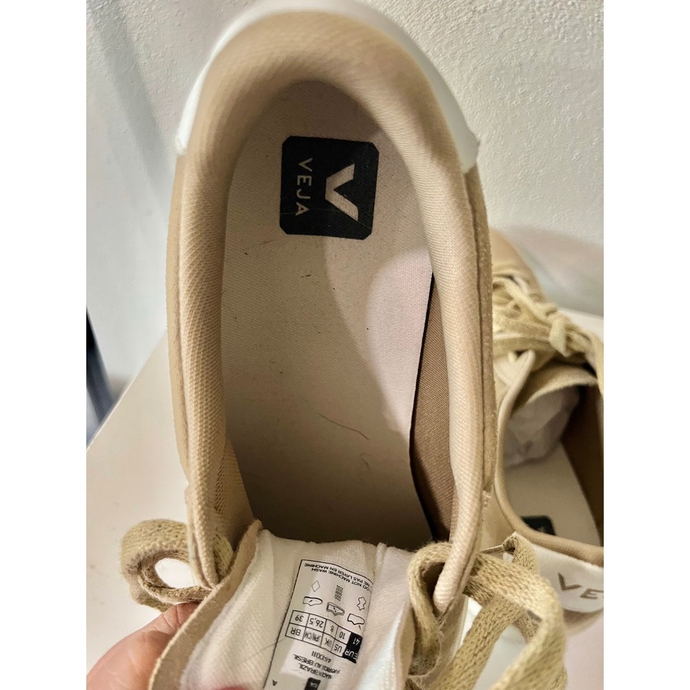 Veja Campo Suede Sneakers Tan White Low Top Lace Up Shoes Womens 10 - Picture 11 of 11